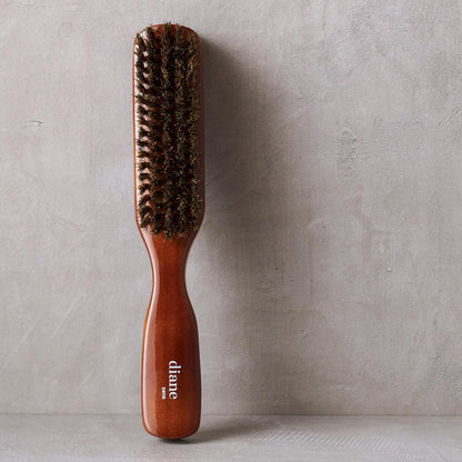 Diane Premium 100% Boar Bristle 5 Row Styling Brush for Men and Barbers, Medium-Firm Bristles for Thick Coarse Hair, Detangling, Smoothing