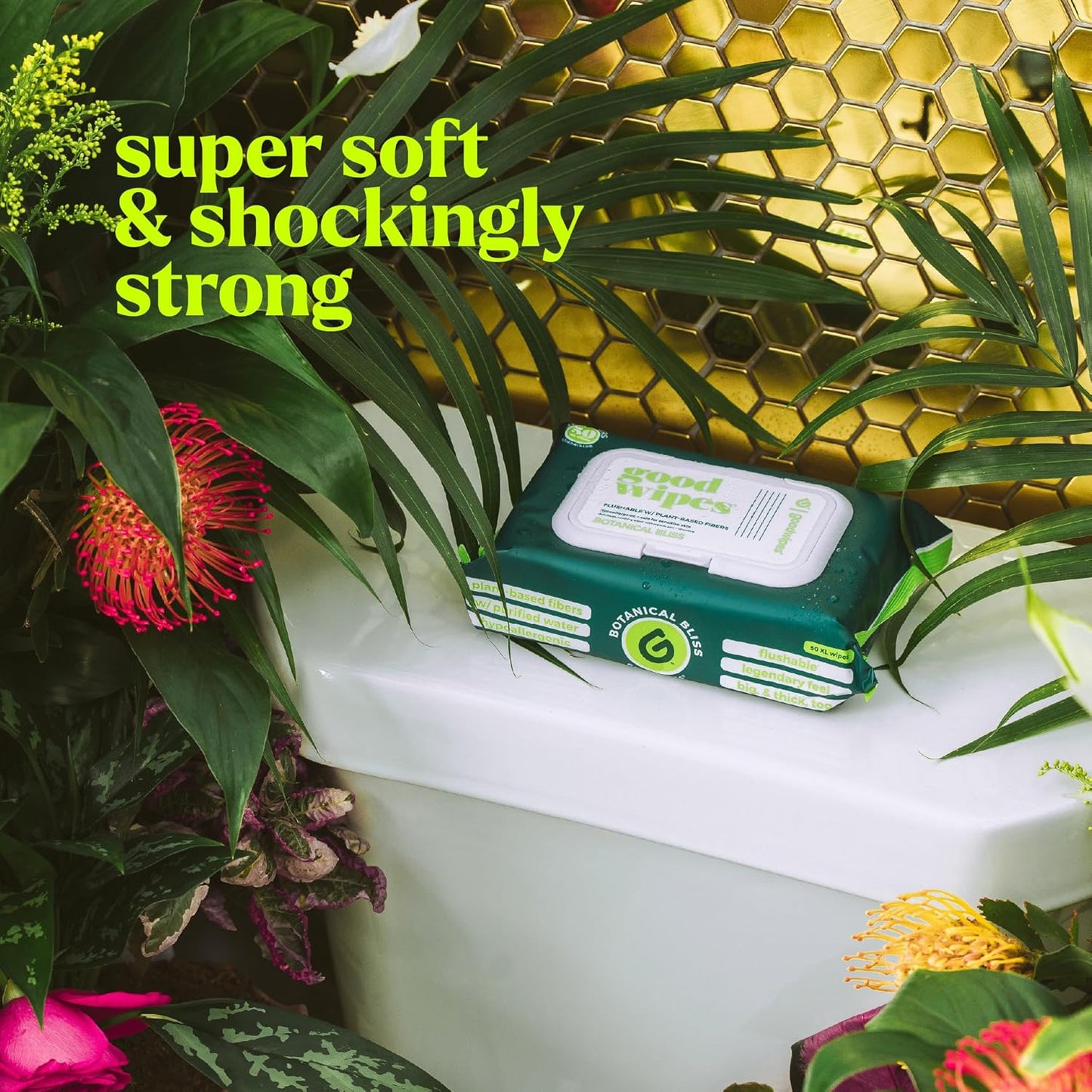 goodwipes Flushable Butt Wipes - Vitamin E & Aloe - Sewer & Septic Safe - Extra Large Adult Wet Wipes For Women & Men - Bathroom Essentials - Botanical Bliss, 318 Count (6 Packs + 1 Travel)