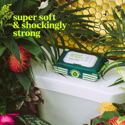 goodwipes Flushable Butt Wipes - Vitamin E & Aloe - Sewer & Septic Safe - Extra Large Adult Wet Wipes For Women & Men - Bathroom Essentials - Botanical Bliss, 418 Count (8 Packs + 1 Travel)