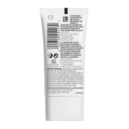 COVERGIRL Clean Matte BB Cream For Light & Medium Skin, Oil-Free, 2-Pack