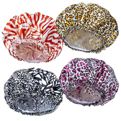 4 pcs shower caps for