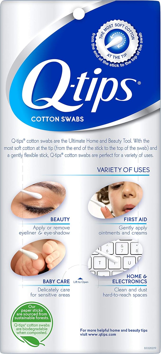 Q-tips cotton swabs for hygiene