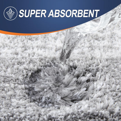 OLANLY Bathroom Runner Rugs 70x24, Extra Soft Absorbent Microfiber Bath Rugs, Rubber Backing, Quick Dry, Washable Bath Mats for Bathroom Floor, Tub and Shower, Home Decor Accessories, Light Grey