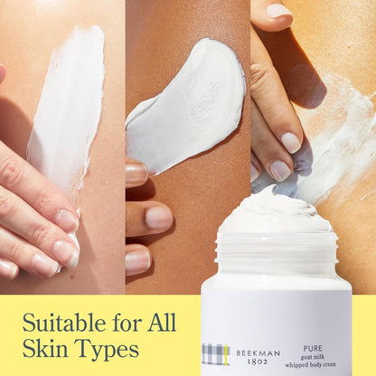 Beekman 1802 Whipped Body Butter Cream with Goat Milk - Deeply Moisturizes, Softens Skin - Natural & Gentle for All Skin Types - Non-Greasy, Cruelty-Free, 8 oz