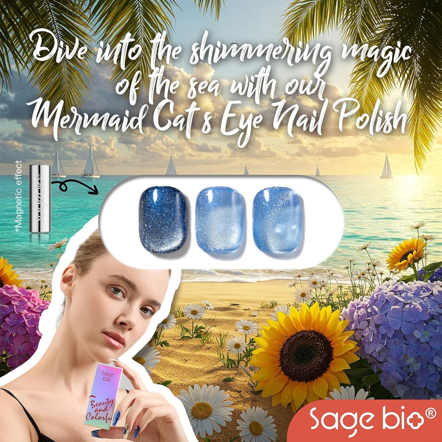 Cat Eye Gel Nail Polish, 15ml Magnetic Gel, High-Gloss Finish, Long-Lasting, DIY Manicure Kit with Magnet Stick, Stunning 3D Magnetic Effect, 05