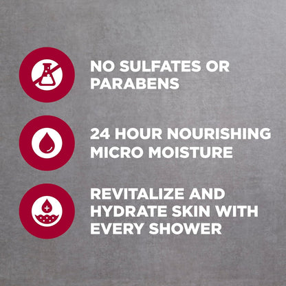 DOVE MEN + CARE Body and Face Wash Exfoliating Deep Clean for Men, with 24-Hour Nourishing Micromoisture Technology Body Wash, 30 oz