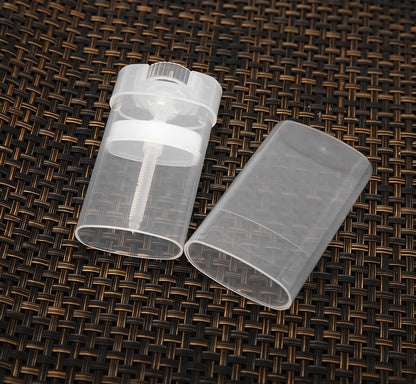 100PCS 15ML Transparent Empty Oval Deodorant Lip Lipstick Balm Tubes Containers for DIY Homemade Crayon Chapstick Holder