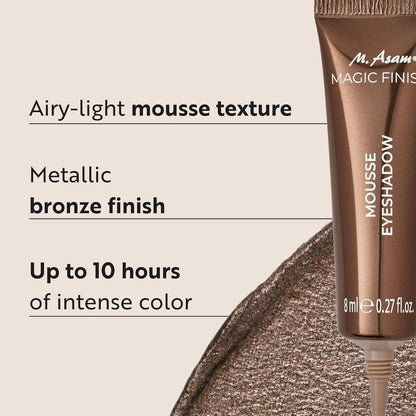 M. Asam MAGIC FINISH Mousse Eyeshadow Cutie-Pie - Eyeshadow with bronze finish, intense color with 10 hours hold & no smudging, makeup with hyaluronic acid, caffeine & glycerin, 0.27 Fl Oz