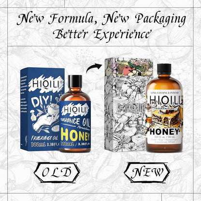 HIQILI Honey Fragrance Oil for Making Candle, Soap, Perfume, Warm Scents for Essential Oil Diffusers, Great for Home, Laundry - 5.07 Fl Oz