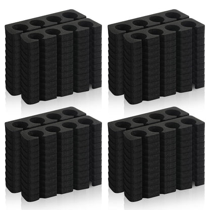 300 Pcs Toe Separators for Nail Polish Bulk Toe Separator Pedicure Correct Foot for Men Women Nail Polish Comfy Soft Pedicure Supplies (Black)