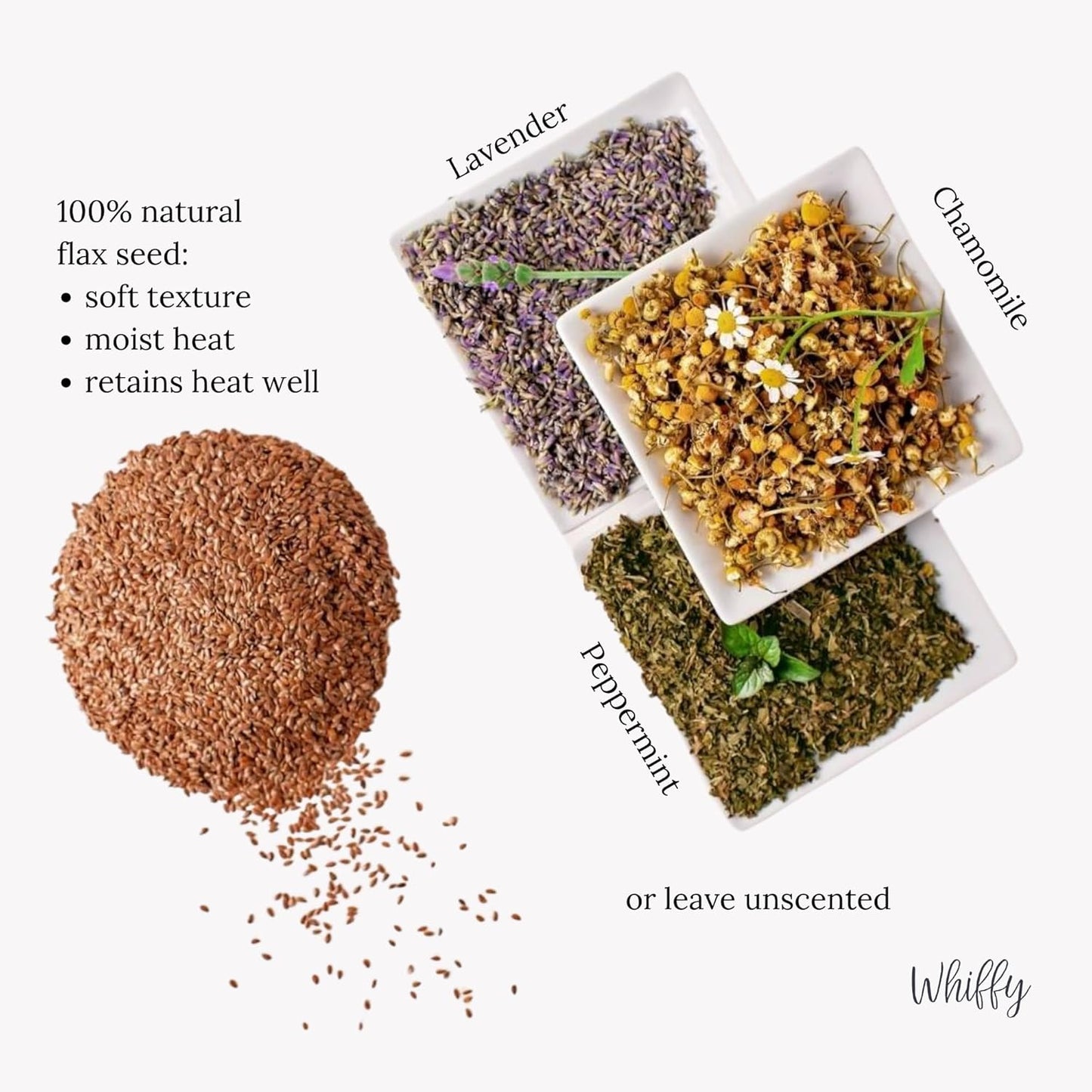 Microwave Heating Pad Filled With Flax Seed and Choice of Dried Herbs, Herbal Cold Pack, Good Size for Back Pain and Cramps, Hot and Cold Therapy, 6" x 12" (Red Fox, Lavender & Chamomile)