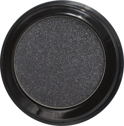 Eclipse Shimmering Glitter Black Onyx Chrome Dark Grey Pressed Powder Single Vegan Eyeshadow; Talc, Paraben & Cruelty Free