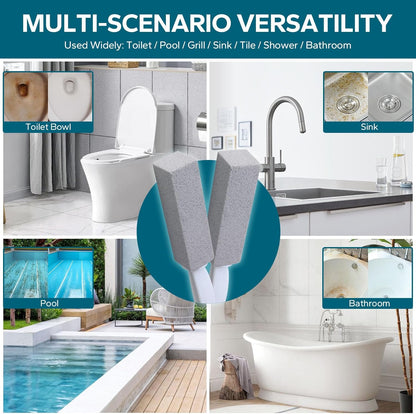 Emycool Pumice Stone Toilet Bowl Cleaner, 8 Pack Toilet Pumice Stone with Handle for Toilet Cleaning, Bathtubs, Sinks, Swimming Pools, Grills