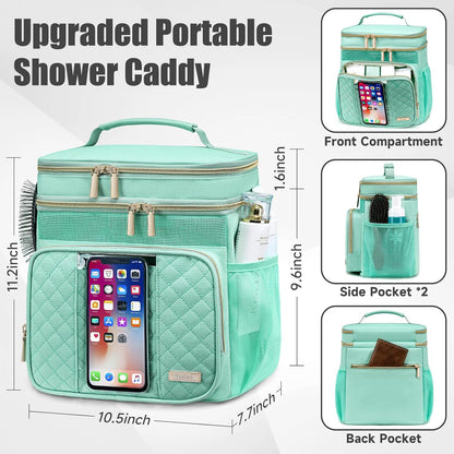 Large Toiletry Bag for Women Men,Bathroom Bag,Water Resistant Portable Shower Caddy for College Dorm,Hanging Toiletry Bags for Traveling,Gym Camping Cruise Ship Travel Essentials Shower Bag