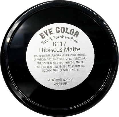 Hibiscus Matte Orange Red Pink Peach Pressed Powder Single Vegan Eyeshadow; Talc, Paraben & Cruelty Free