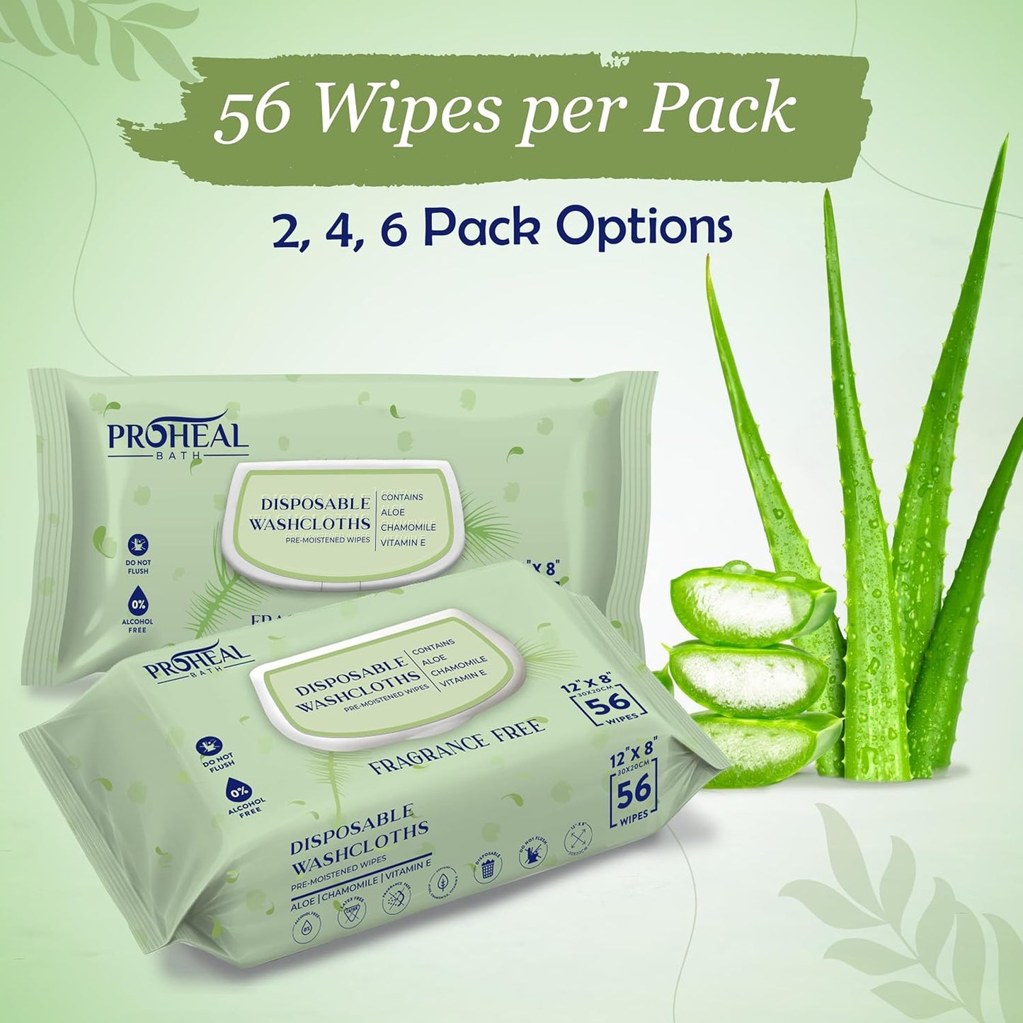 X Large Wet Wipes for Adults - 2 Packs of 56 [112 Count] Disposable Incontinence Wipes, 12" x 8" Adult Wipes for Elderly - Personal Body Wipes for Women and Men, Pre Moistened Adult Washcloths