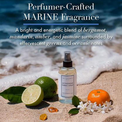 The Laundress Activewear Fabric Refresher Spray, 8 Oz, Marine Fragrance, Bright, Energetic, Odor Freshener for Performance Gear, Towels, Tote Bags, Sneakers & Yoga Mats, 48 Hours* Fragrance