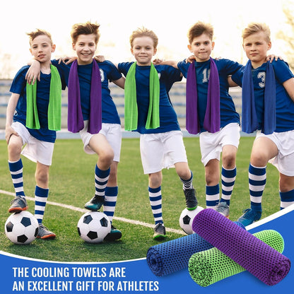 Hosuly 30 Pack Cooling Towels, 40"x12" Ice Breathable Soft Chilly Sweat Rag Microfiber Workout Rags for Gym Cooling Towels for Neck and Face for Yoga Golf Sport Running