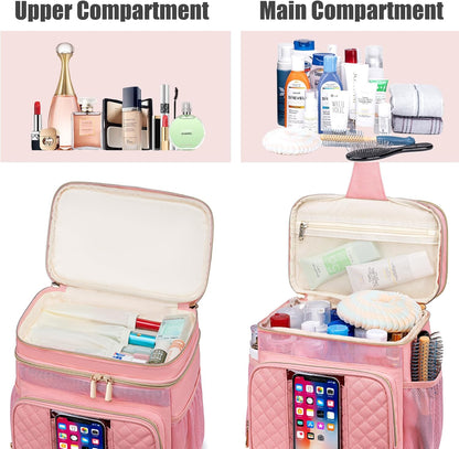 Large Toiletry Bag for Women Men,Bathroom Bag,Water Resistant Portable Shower Caddy for College Dorm,Hanging Toiletry Bags for Traveling,Gym Camping Cruise Ship Travel Essentials Shower Bag