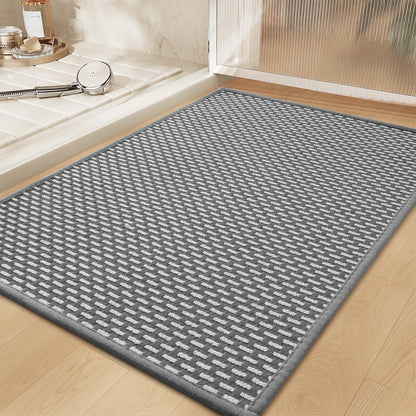 RESARE Non Slip Bath Mat - Machine Washable Bathroom Rugs, Super Absorbent Bath Mat Quick Dry Bathroom Mat, Bath Rugs Ultra Soft Rugs for Bathroom Floor, 24"x35" Dark Grey