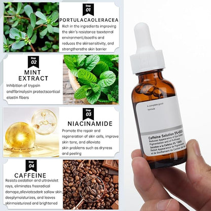 Caffeine eye serum for reducing