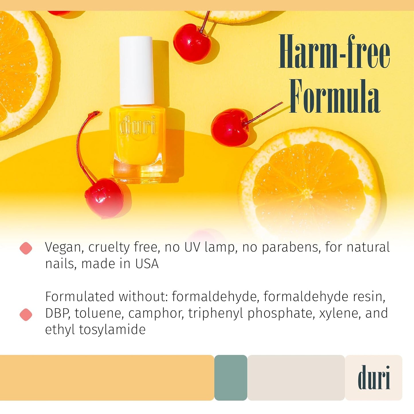 duri 794 Dirty Lemonade - Neon Yellow Nail Polish, Semi Matte, Full Coverage, 0.45 Fl Oz