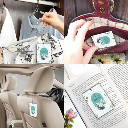 12 Packs Fragrance Bags with Hanging Strings, Air Freshener Deodorizer for Closet and Drawer,6 Scents Option- Lavender,Magnolia,Jasmine,Rose,Osmanthus,Gardenia (Gardenia)