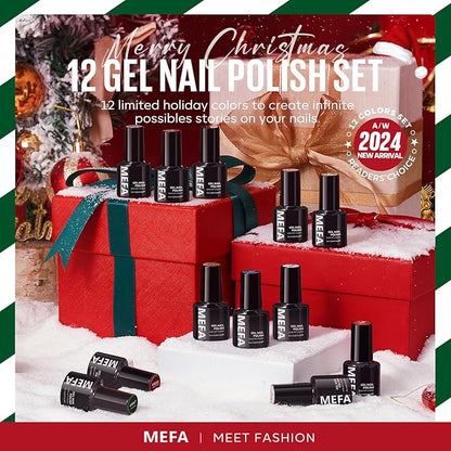 Mefa christmas gel nail polish