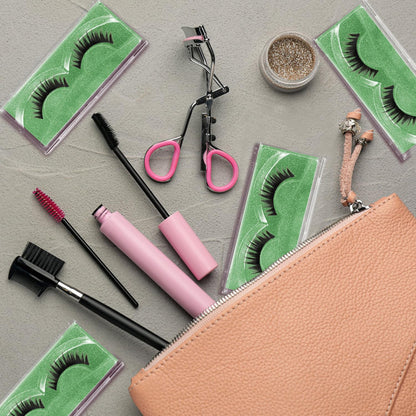 Premium Lash Display Cases - 30 Pack Customizable False Eyelash Storage Containers (Green)