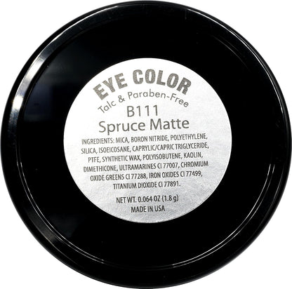 Spruce Matte Deep Green Blue Grey Gray Pressed Powder Single Vegan Eyeshadow; Talc, Paraben & Cruelty Free