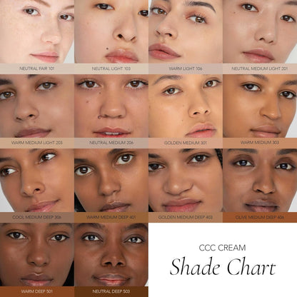 CLE Cosmetics CCC Cream (Warm Light 106 / SPF 50) - Color Correcting With Sunscreen - Lightweight, Hydrating Foundation - BB & CC Hybrid - Light to Medium Coverage - 1 fl oz