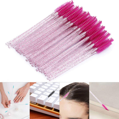 Tbestmax 2000 Disposable Mascara Wands Eyelash Brush Spoolies for Eyebrow Eye Lash Extension Colorful