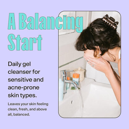 Bubble Skincare Slam Dunk Face Moisturizer (50ml) + Fresh Start Gel Cleanser (125ml) + Bounce Back Balancing Facial Toner Mist (55ml)