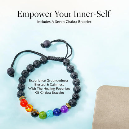 NARIBABU Leo Crystal Gift - Zodiac Crystals - Healing Crystal Pendant & Bracelet - Leo Horoscope Gifts - Zodiac Crystals for Beginners - Good Luck Birthstones Crystal Kit