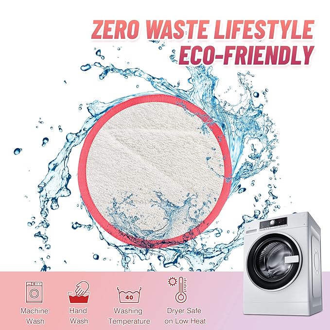 Reusable cotton rounds,14 pieces dual