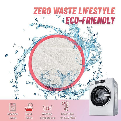 Reusable cotton rounds,14 pieces dual