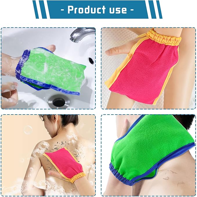 6 pcs exfoliating washcloth, korean