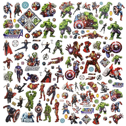 8 sheets superhero temporary tattoos