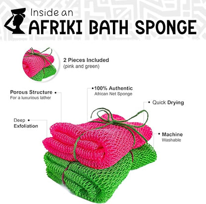 Afriki african net sponge exfoliating