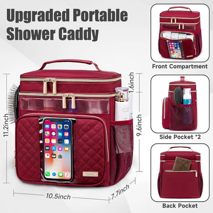 Large Toiletry Bag for Women Men,Bathroom Bag,Water Resistant Portable Shower Caddy for College Dorm,Hanging Toiletry Bags for Traveling,Gym Camping Cruise Ship Travel Essentials Shower Bag