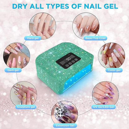 Cordless uv nail lamp, 120w