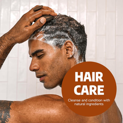 Dr. Squatch Natural Hair Bundle for Men - Healthy, Full Looking Hair - Wood Barrel Bourbon Shampoo (11 fl oz), Wood Barrel Bourbon Conditioner (11 fl oz)