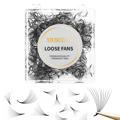 Premade Eyelash Fans - 600 Fans, 10D, 0.07mm Thick, D Curl, 9mm Fluffy, Soft Volume Lash Extensions