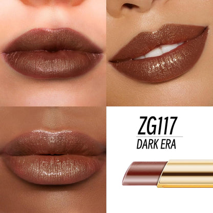 Brown Lipstick Moisturizing for Women Shimmer Tinted Lip Balm Hydrating Nourishing Chocolate Lip Gloss Vegan& Cruelty Free Lip Makeup, ZG117 Dark Era