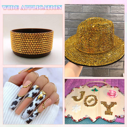 25000Pcs Resin Jelly Rhinestones with Tweezers for Crafting, 2-6mm Mixed Sizes (Copper Gold) Non Hotfix Flatback Gems, Bedazzling Crystal for DIY Crafts Clothing Tumblers Mugs Shoes Nail Art