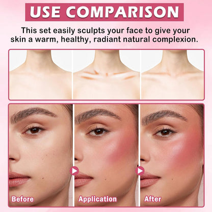 CAHIUYOA 6 Colors Cream Contour Stick Makeup Kit,Highlighter Makeup Stick,Bronzer Contour Stick and Blush Stick for Cheeks,Long Lasting Waterproof Face Highlighter Makeup Contour Kit (Set A)