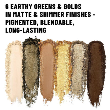 6 Colors Mini Eyeshadow Makeup Palette Olive-colored Neutral Tone Eye Shadow Matte & Shimmer Nude Make Up Pallet with Mirror Blendable Highly Pigmented Travel Size Gift Kit 04