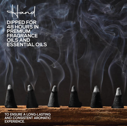 Peppermint Charcoal Incense Cones 1" TOPFLOW - 500 Pack Bulk - Natural Scented Cones Handmade Hand Dipped