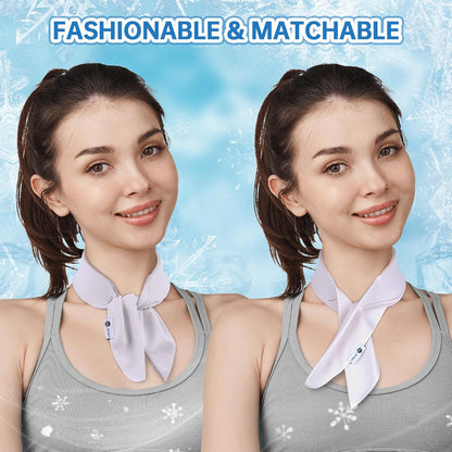 Cooling Neck Wraps with Reusable Gel Ice Pack, Soft Summer Neck Cooler for Golf, Tennis, Outdoor Activities 2 Packs