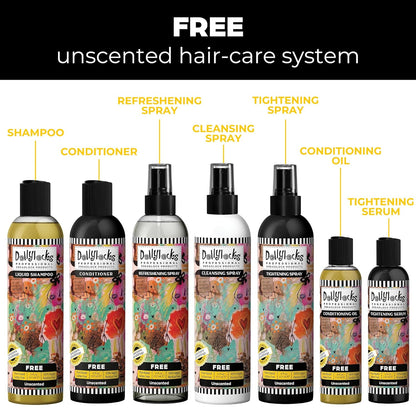 Dollylocks Refreshening Spray – Residue-Free Dreadlock & Loc Moisturizer Spray, Plant Based Deodorizer & Conditioner for Dreads, Vegan & pH-Balanced (Free Scent, 8oz)